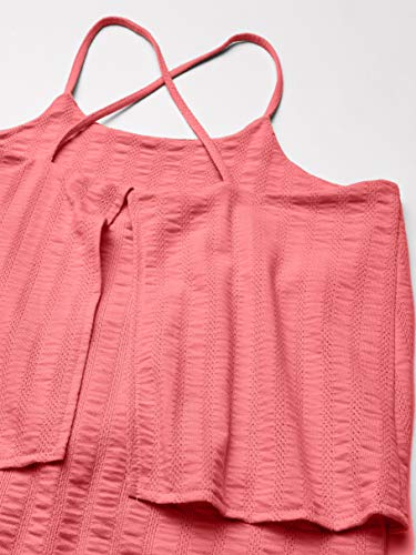 Speechless Tie Front Tank Top Rose2