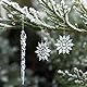 Naler 30-teilig Schneeflocken Eiszapfen Weihnachtsdeko Christbaumschmuck aus Acryl für Weihnachten Winter Dekoration