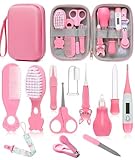 Baby Healthcare and Grooming Kit, Safety Newborn Nursery Baby Care Kit, with Hair Brush Comb, Nail Clipper, Thermometer, Pacifier Clip, Baby Registry Search, Baby Girl Boy Newborn Essentials