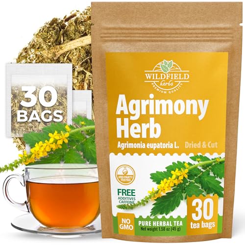 Image of 30 Bags Agrimony Herb Dried Cut Agrimony Flower Tea (Agrimonia Eupatoria L.) - 30 Count 2g Tea Bags Agrimonia Flor De Hierba De San Guillermo