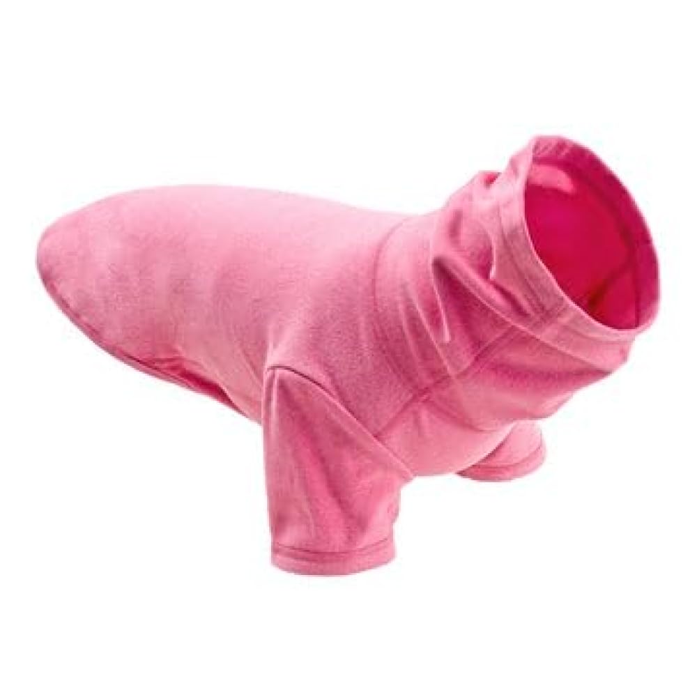 Gooby Turtle Neck Microfiber Stretch Fleece - Hot Pink, Medium - Warm and Light Extra Layer for Small Dog and Medium Dog