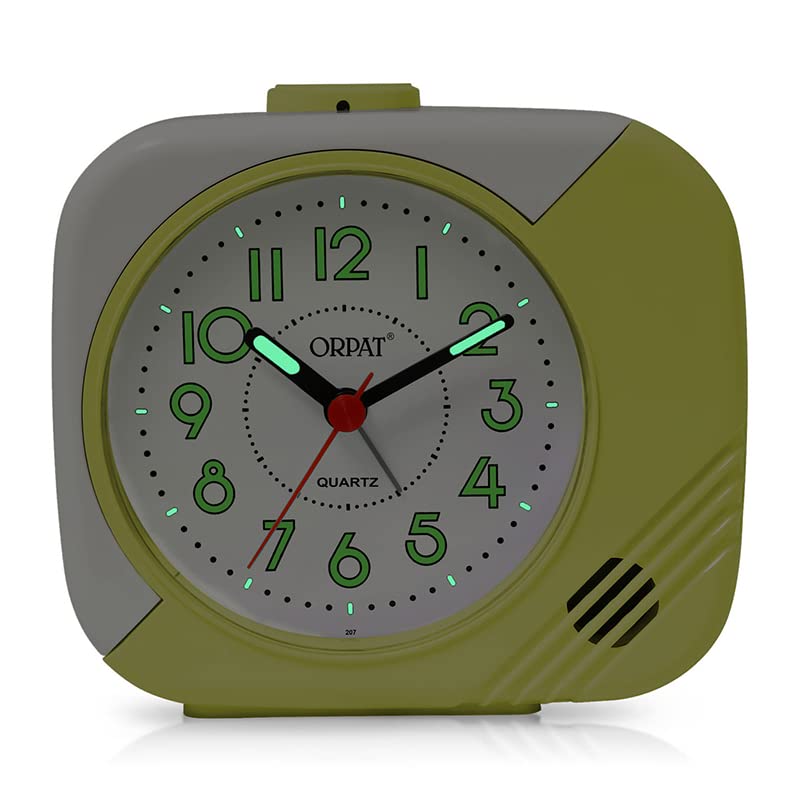 Image of Ajanta Plastic Orpat Alarm Analog Table Clock (130x120x60 mm) (Yellow)