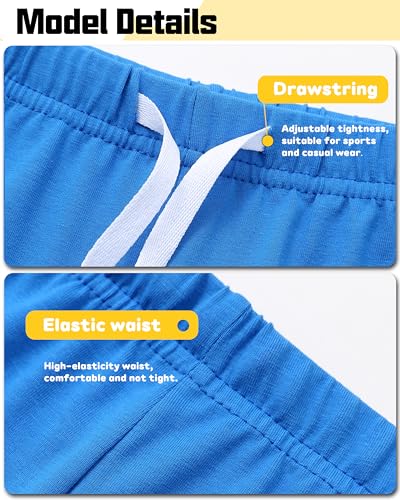 GFQLONG 4 Pack Toddler Boys Shorts, Kids Summer Active Running Shorts with Drawstring3