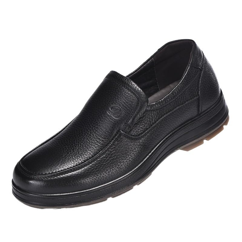 Men's Casual Slip on Loafers Breathable Driving Shoes Men Soft Toe Uniform Dress and Work Shoes Slip Resistant Water Resistant Black