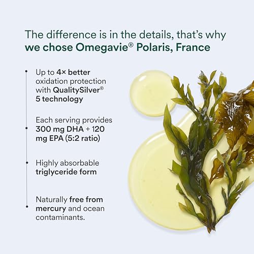 Image of Origins Nutra Vegetarian Omega-3 with OmegaVie (Polaris, France) | 300 mg DHA + 120 mg EPA| Supports Brain, Heart & Eye Health | No Fishy Burps | 28 Veg Enteric-Coated Softgels | GMP Certified | 300 mg DHA + 120 mg EPA | For Brain, Heart, Eye & Joint Health | No Fishy Burps | 28 Veg. Enteric-Coated Softgels | Pack of 1