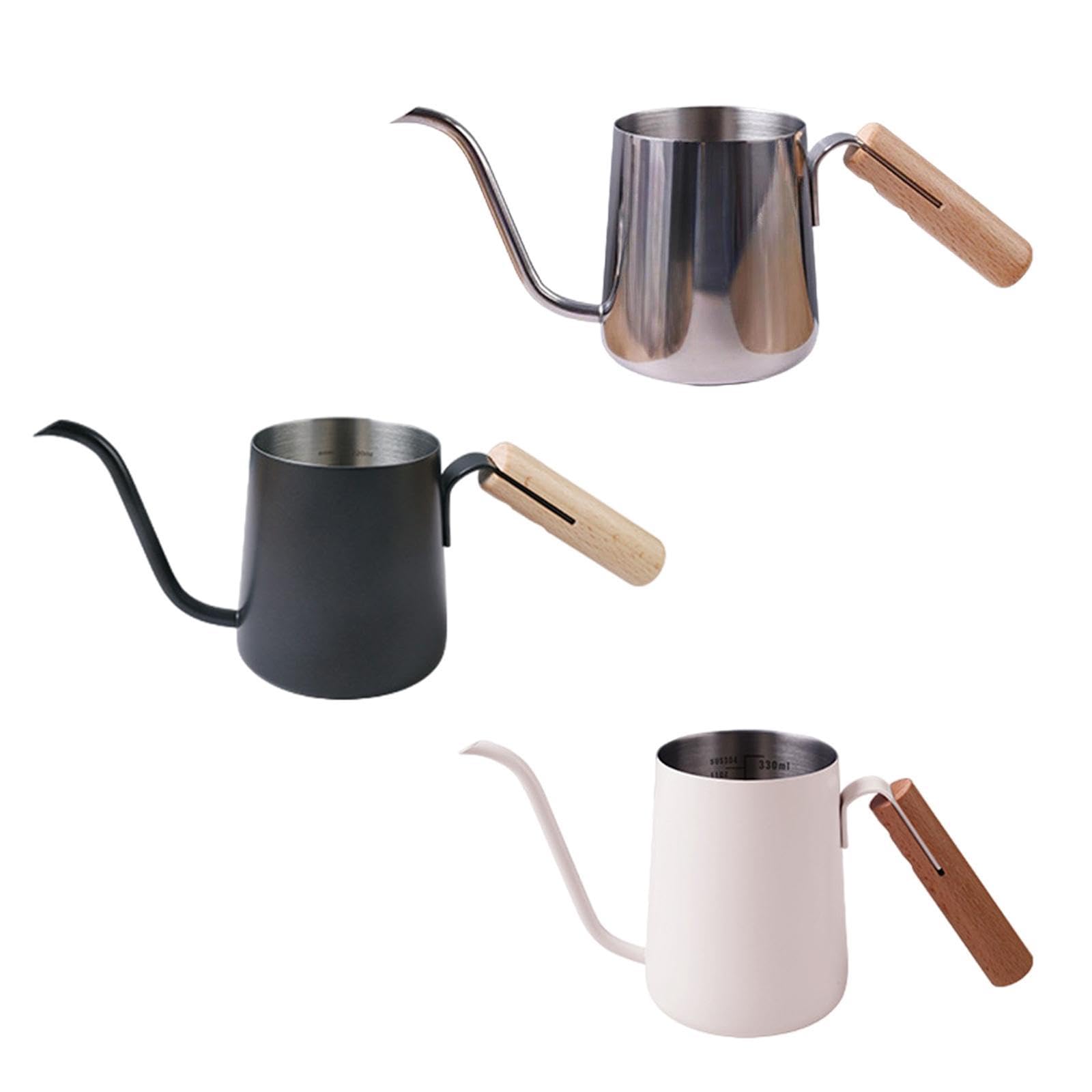 bnf® Pour Over Kettle 8.45 oz Nozzle 4mm Drip Coffee Maker Barista Gift Cafe Bar Silver|Home & Kitchen| Kitchen, Dining & Bar| Small Kitchen Appliances| Coffee & Tea Makers| Percolators & Moka Pots 4
