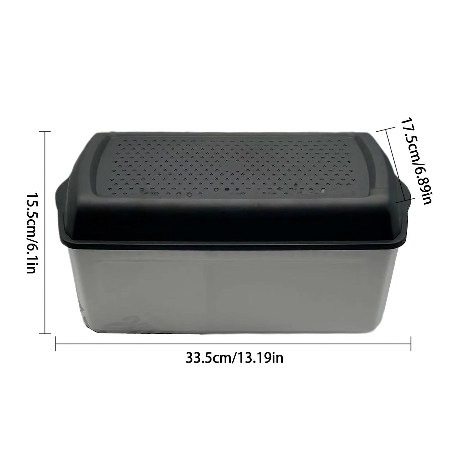 ZoeQide Contenitore per Pane Ermetico da Cucina con Coperchio e Timer, Scatola Pane in Plastica Trasparente da 7L, Conservazione Pane, Toast e Biscotti, Organizer Salvaspazio per Dispensa