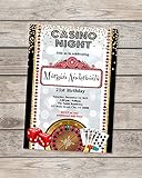 Casino Night Birthday Party Invitation, Vegas Theme Invitation, Casino Cards Roullette Dice Party Invite, 21st, 30th 40th, 50th Invitation