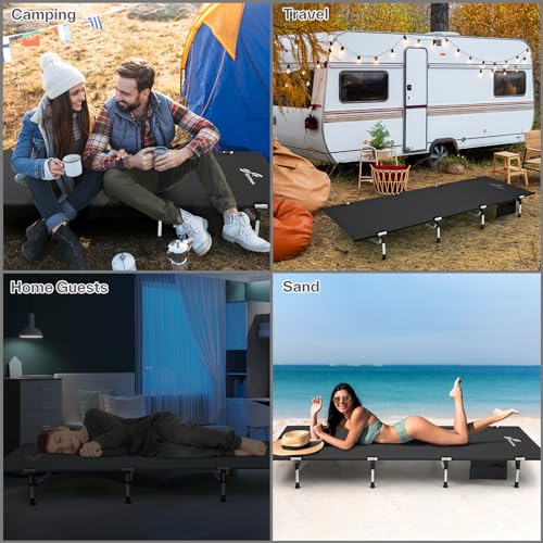 Sportneer Camping Bed 190×70cm, Portable Aluminum Camp Bed for Adults Support 150kg for Camping Touring Traveling Tents - Image 7