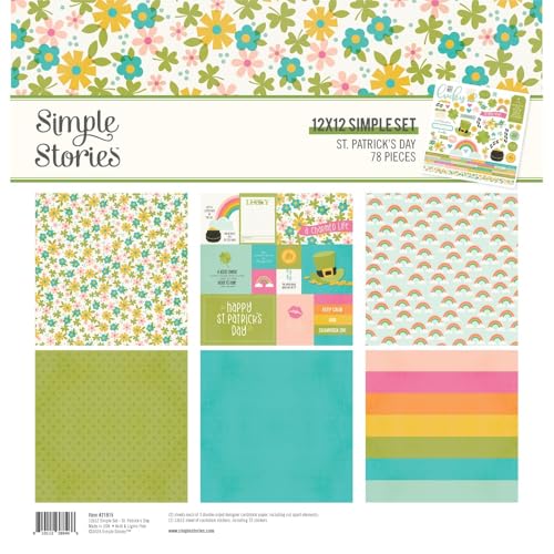 Kit Collection St Patrick's Day Simple Stories 30x30 cm pour scrapbooking