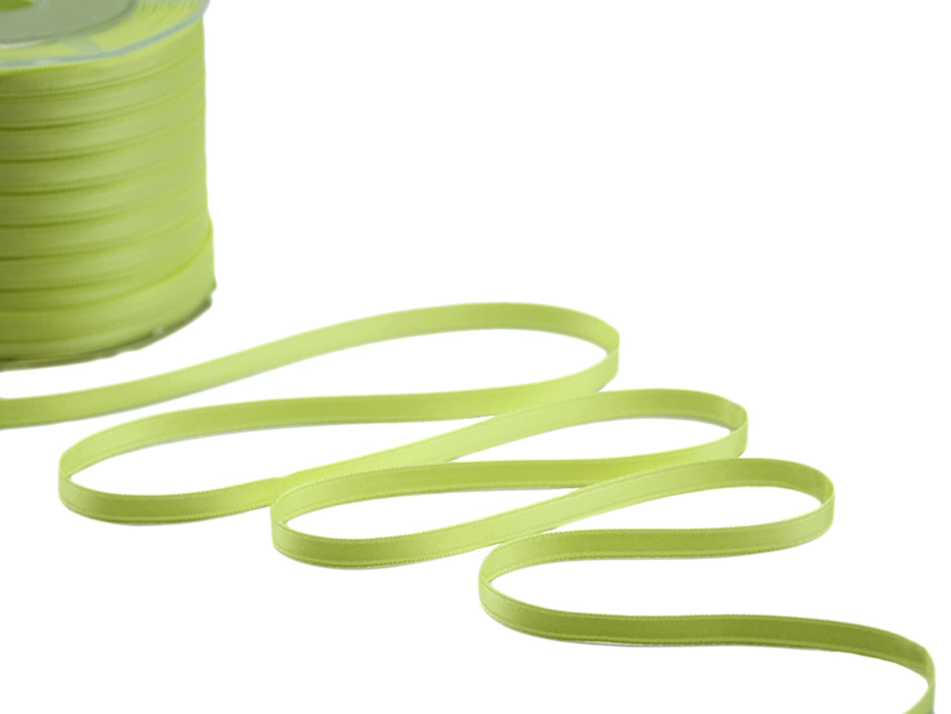 Furlanis nastro di raso verde medio colore 7 mm.6 Mt.100