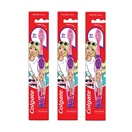 Cepillo de dientes para niños Colgate de Barbie: rutina alegre y aliento fresco diario