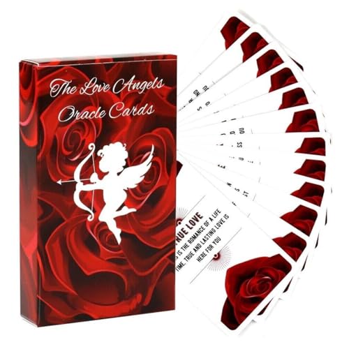 Image of PATPAT 53Pcs Angel of Love Inspiration Cards Deck - Romantic Love Oracle Cards for Guidance, Self-Reflection, Tarot Reading, Party Games, Personal Growth, & Unique Gift Ideas