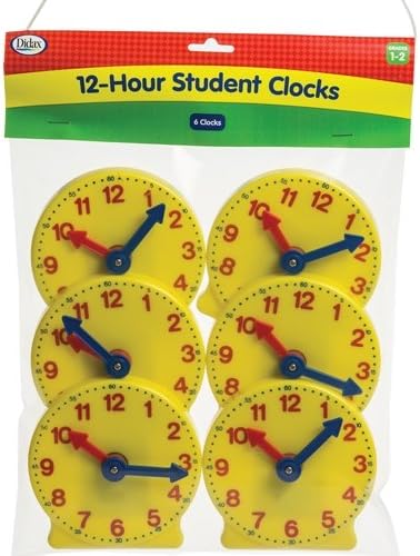 Didax DD-211550 5 in. Student Clocks44; Set of 6
