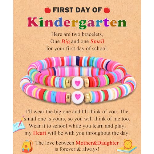 First Day of Kindergarten Bracelet Gift Mommy and Me Mom and Daughter Bracelets...