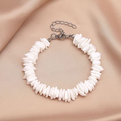 Pingyongchang Summer Beach Puka Shell Bracelets Hawaiian Bracelets Seashell Ornament Bracelets/Necklaces The Best Summer Gift for Man Woman Teenager…2