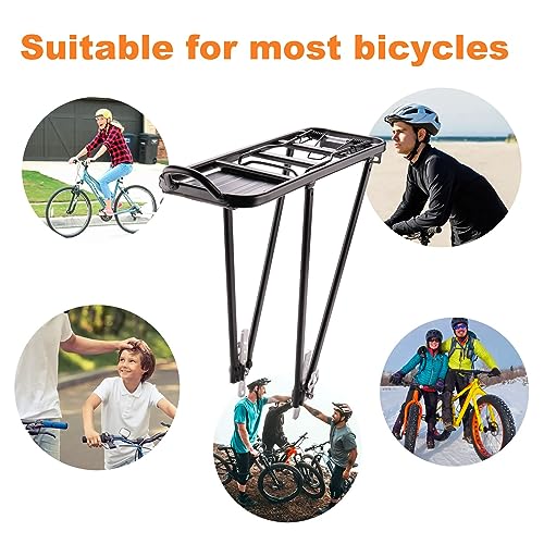 Kaneorooir Aluminum Alloy Bicycle Rack - 50KG Load Capacity - Rear Mounted Bike Trunk & Shelf, Black - Image 2