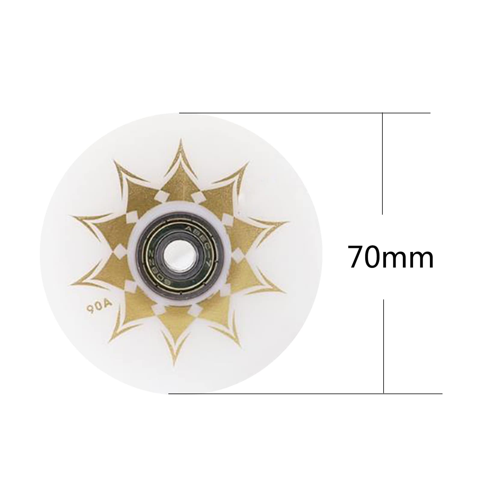 Led Light Up Roller Skate Räder, Skate-Rollen Ersatz, Skateboard-Rollen 8er-Pack Inline Jeder