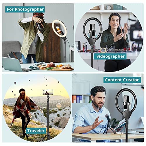 Eicaus 12" Ring Light With Tripod Stand And Phone Holder,Selfie Led Lighting With 62" Phone And Stand,Circle Ringlight For Photography,Tik Tok And Youtube,Compatible With Iphone, Android And Cameras #TOP2