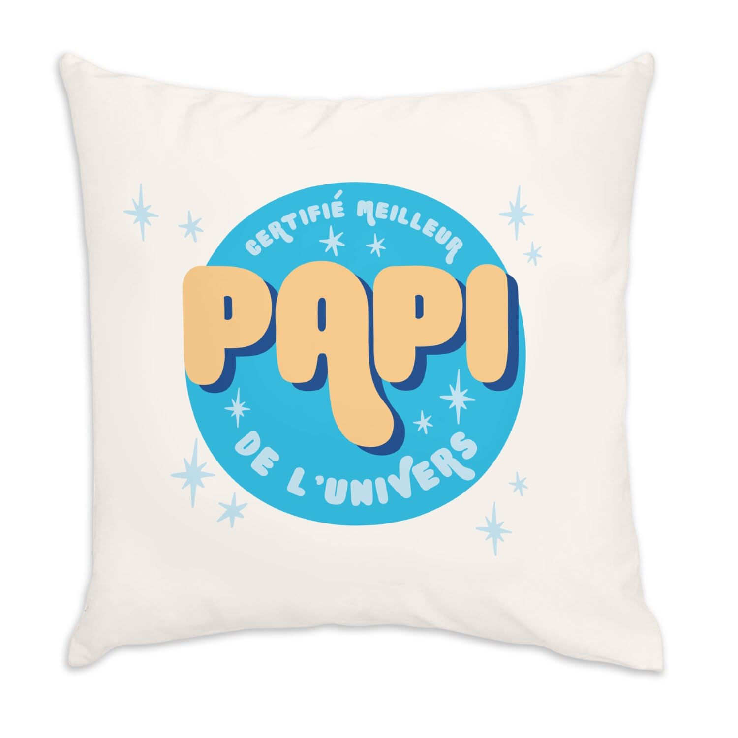 Coussin velours blanc décoratif salon pour canapé grand père