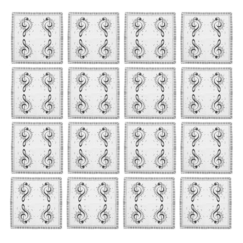 Yardwe 100 tovaglioli con note musicali: articoli per feste di compleanno a tema musicale - decorazioni per la tavola per cene di nozze e festività - tovaglioli di carta