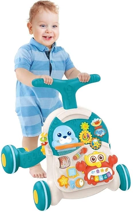 Arcanine 3 in 1 Baby Walker Sit to Stand Toys, Kids Activity Center, Toddlers Musical Fun Table, Lights and Sounds, Learning, Birthday Gift for 9, 12, 18 Months, 1, 2 Year Old, Infant, Boy, Girl
