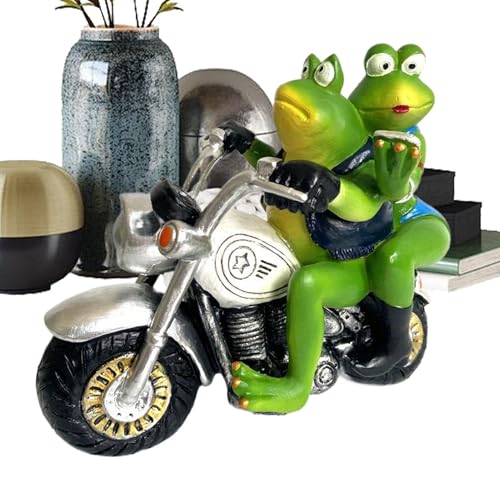 Figurine de jardin grenouille résine statue extérieure résistante aux intempéries