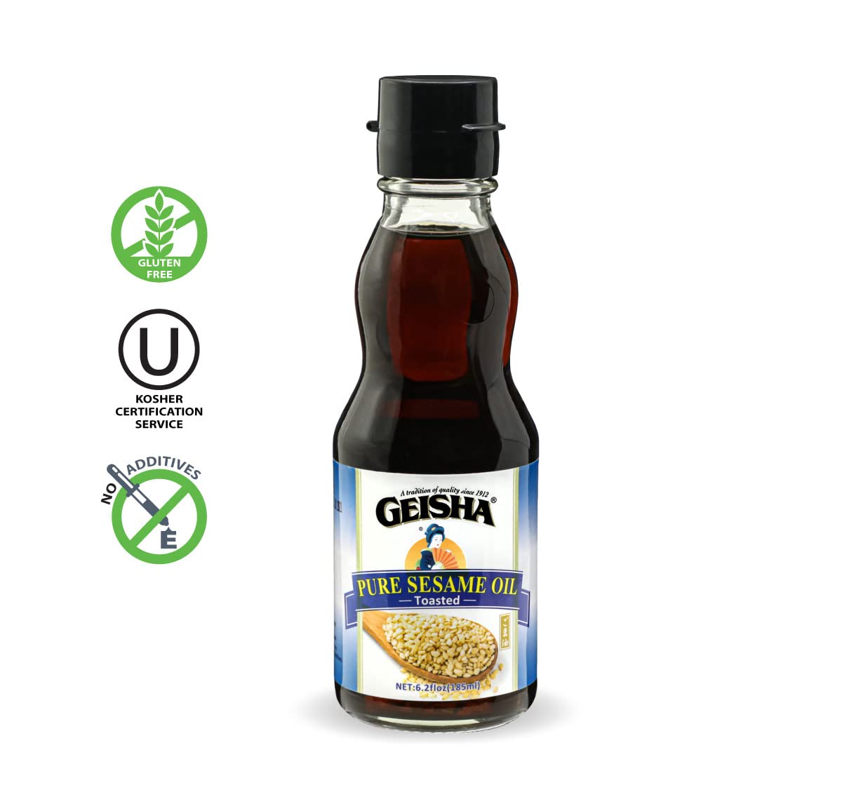 Amazon.com : GEISHA Pure Sesame Oil 6.2 FL OZ. (Pack of 12