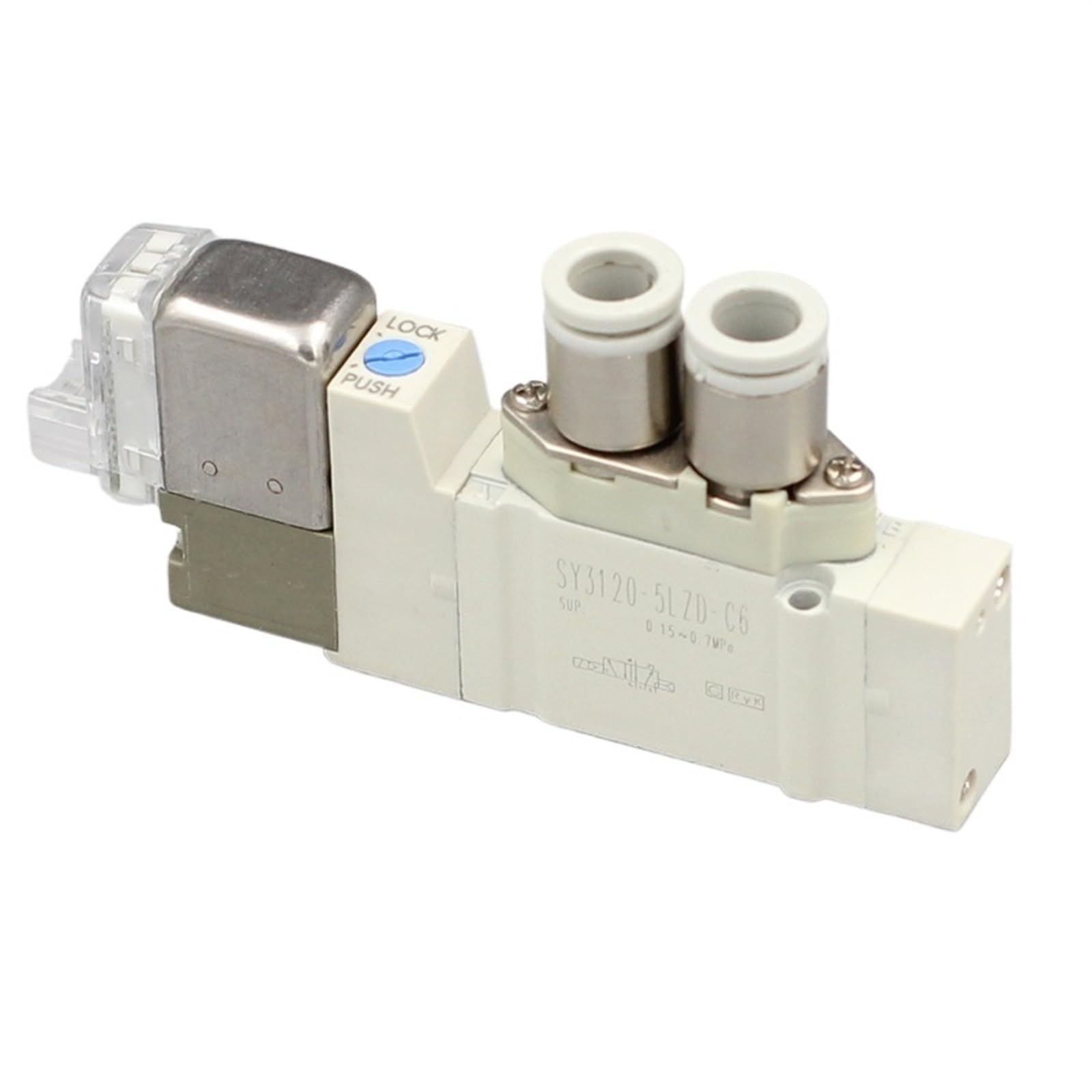 Électrovanne industrielle SY7220 précision pneumatique 5/2 voies G1/8