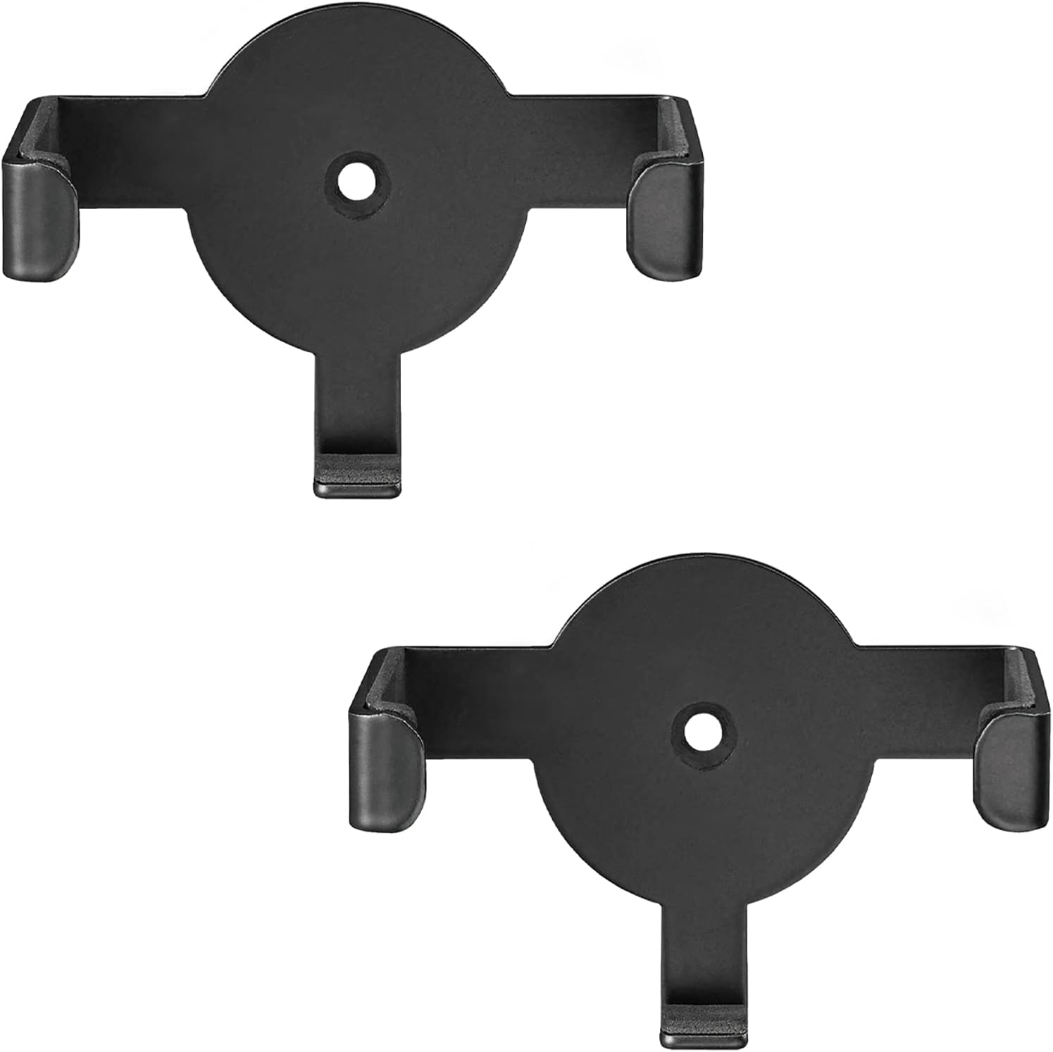 WALI Metal Wall Mount Holder Bracket Case Stand for Dot 2nd Generation and Other Voice Assistants (SWM-EH-02B), 2 Pack, Black