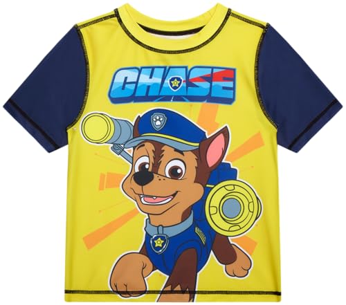 Image of Nickelodeon Paw Patrol TMNT Boys Rash Guard Set UPF 50 Swim Shirts & Trunks