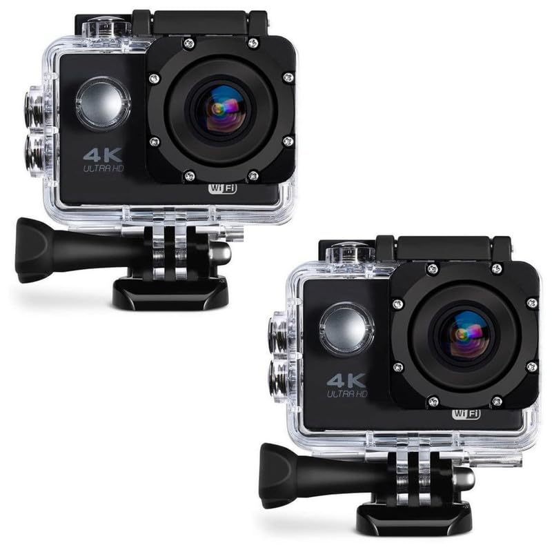 Lipzie Buy ONE GET ONE H12 Action Camera 4K Ultra HD Waterproof Sport Camera,170 Degree Wide Angle WiFi HD Cam, 16MP Best for Vlogging-image-48