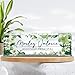 Custom Name Plate for Desk | Personalized Desk Name Plate | Personalized Boss Employee Appreciation Gifts | Acrylic Name Plate Office Desk Accessories (B-Green Flower)