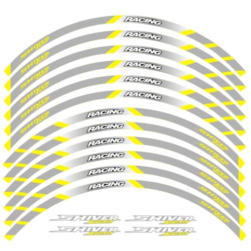 Autocollant roue moto rayures réfléchissantes pour jante Shiver