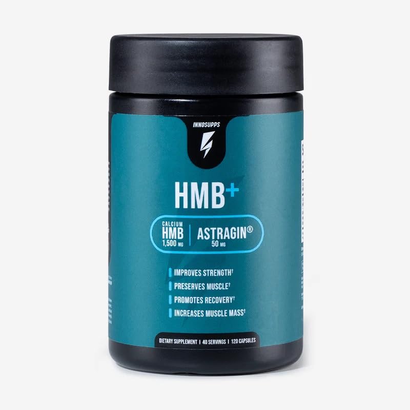 InnoSupps HMB+ | 1500mg HMB (Beta-Hydroxy Methylbutyrate) & 50mg Astragin | Enhanced Absorption, Preserves Muscle, Promotes Recovery, Increase Lean Muscle Mass | Gluten Free - 150 Veggie Capsules