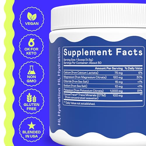 Image of Hi-Lyte K1000 Electrolytes Powder Mix Unflavored Keto & Performance, 50 Servings