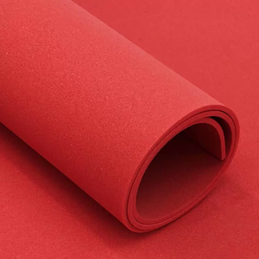 Płyta z pianki EVA 1m x 2m - wszechstronne arkusze pianki do robótek ręcznych dla dzieci - dostępne 10 kolorów, grubość od 1 mm do 5 mm 1 szt.(Red,T5mm)