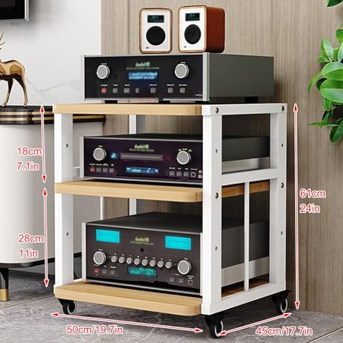 Meuble de rangement multimédia moderne et support stéréo réglable pour salon