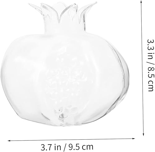 Miniatura 2 de VOSAREA Florero de granada con vela pequeña, florero de un solo tallo para floreros, estante transparente, florero, florero, florero, ramos
