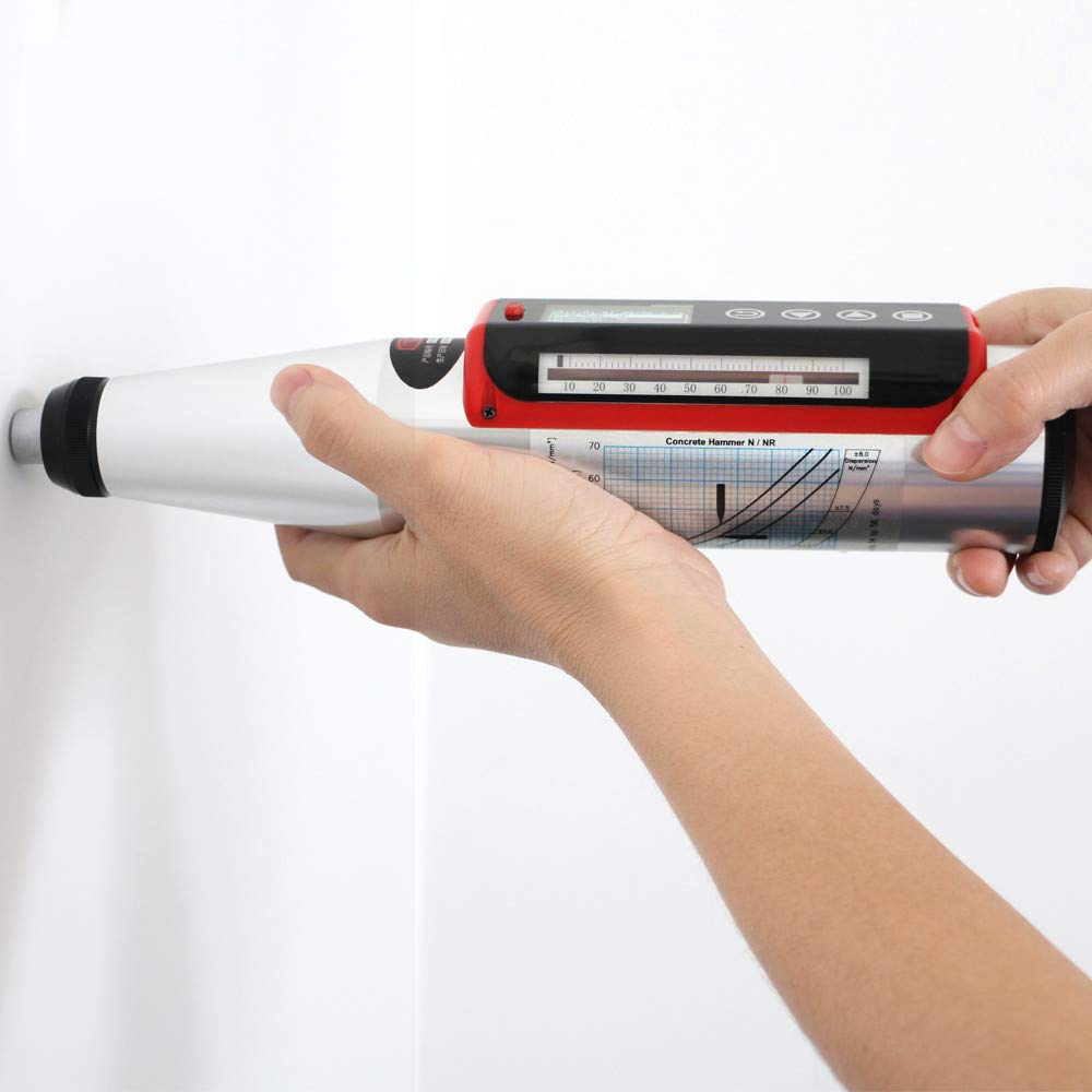 CGOLDENWALL HT-225Q Integriertes drahtloses digitales Hammerprüfgerät, Resiliometer, Beton-Rückprall-Test-Messgerät, Werkzeug mit USB-Schnittstelle, NDT-Test, Echtzeituhr, Kalenderfunktion