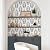 Naphite Tulip Floral Peel and Stick Wallpaper Vintage Leaf Boho Contact Paper for Cabinets Neutral Self Adhesive Wallpaper for Bedroom Bathroom Waterproof Farmhouse Wall Decor Navy 17.3inW 78.7inL