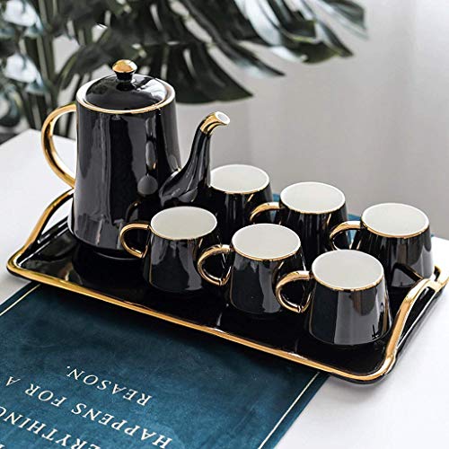 SGSG Juego de té y café de cerámica, Caja de Regalo nórdico Phnom Penh, Juego de Tazas y Tazas de café Negro, Juego de…
