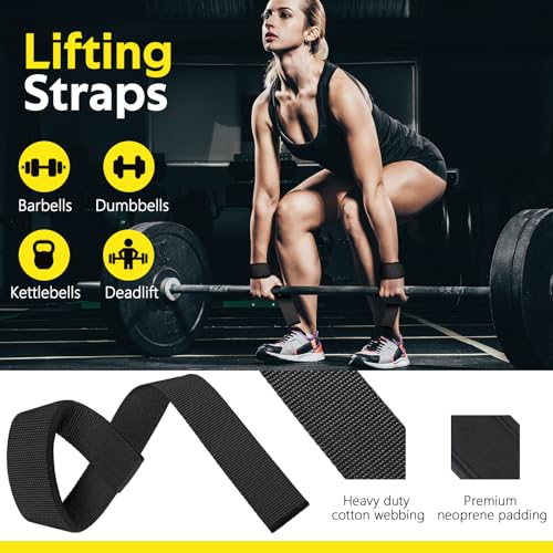 Image of WALITO 8Pcs Barbell Pad Set for Hip Thrust - Squat Pad,Gym Accessories for Women with Bar Bad,Bench Press, with Gym Ankle Straps,Resistance Bands for Working Out,Lifting Strap,Carry Bag