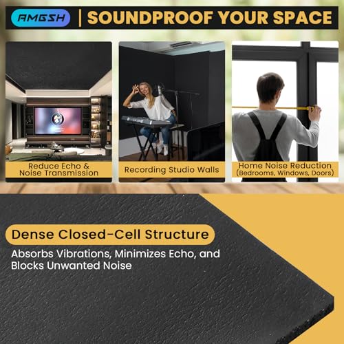 Image of Sponge Neoprene with Adhesive Foam Rubber Sheet, 1 /4 inch T x 12 inch W x 54 inch L, 4.5 Sqft for Weatherproofing,Gasket Seals, Crafts,Soundproof Padding, Vibration Dampening, Aquarium Leveling Mat
