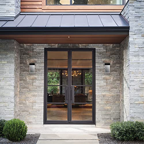 Asd Led Wall Mount Light Fixture | Crystal Bubble Glass Lighting Sconce | 10 Inch 10W (40W) 120V 400Lm 3000K 4000K 5000K Adjustable | Outdoor & Indoor Lamp, Dimmable, Waterproof, Etl | Black #TOP4