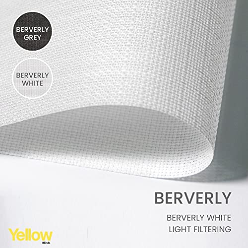 Adjustable Panel Track Blinds For Sliding Glass Door, 46"-86" W X 0-96" H, Trimmable Vertical Blinds For Patio Doors, Open Spaces And Room Dividers, Room Darkening, Beverly White, By Yellow Blinds #TOP4