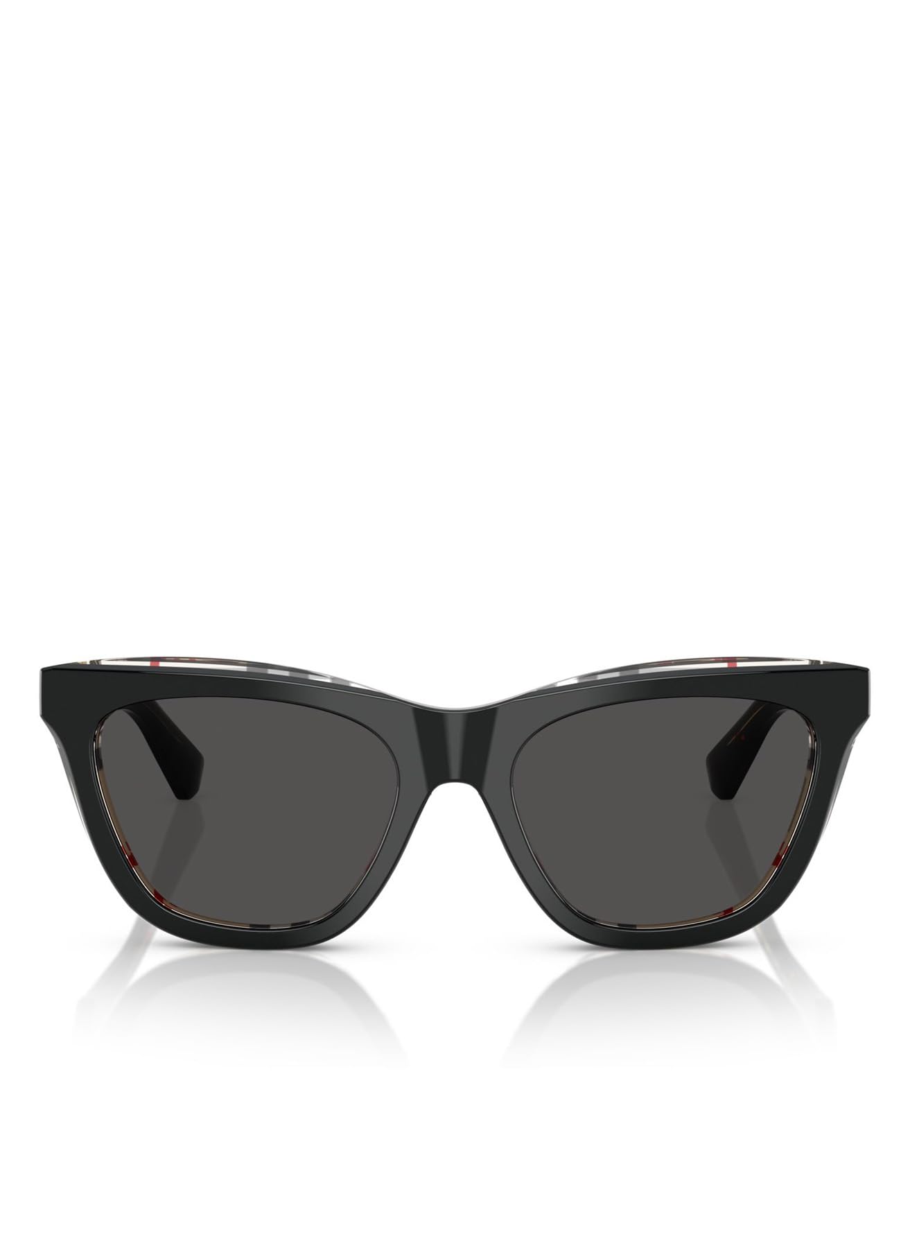 Burberry Women's Black/Grey Be4435 412187 Woman Sunglasses Acetate Cat Eye Normal