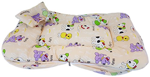 Image of Amardeep and Co Toddler Mattress with Mosquito and Insect Protection Net 70 * 40 cms (Bownie Cream)