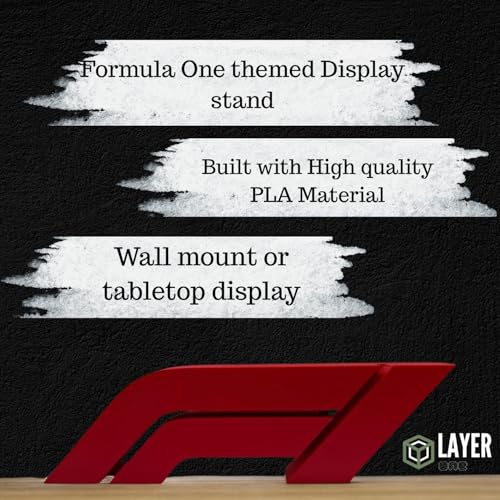 Image of Formula1 Logo Display - F1 Desk /Wall decor for Car Lovers | Stylish Red & Black Motorsport Decor Gif