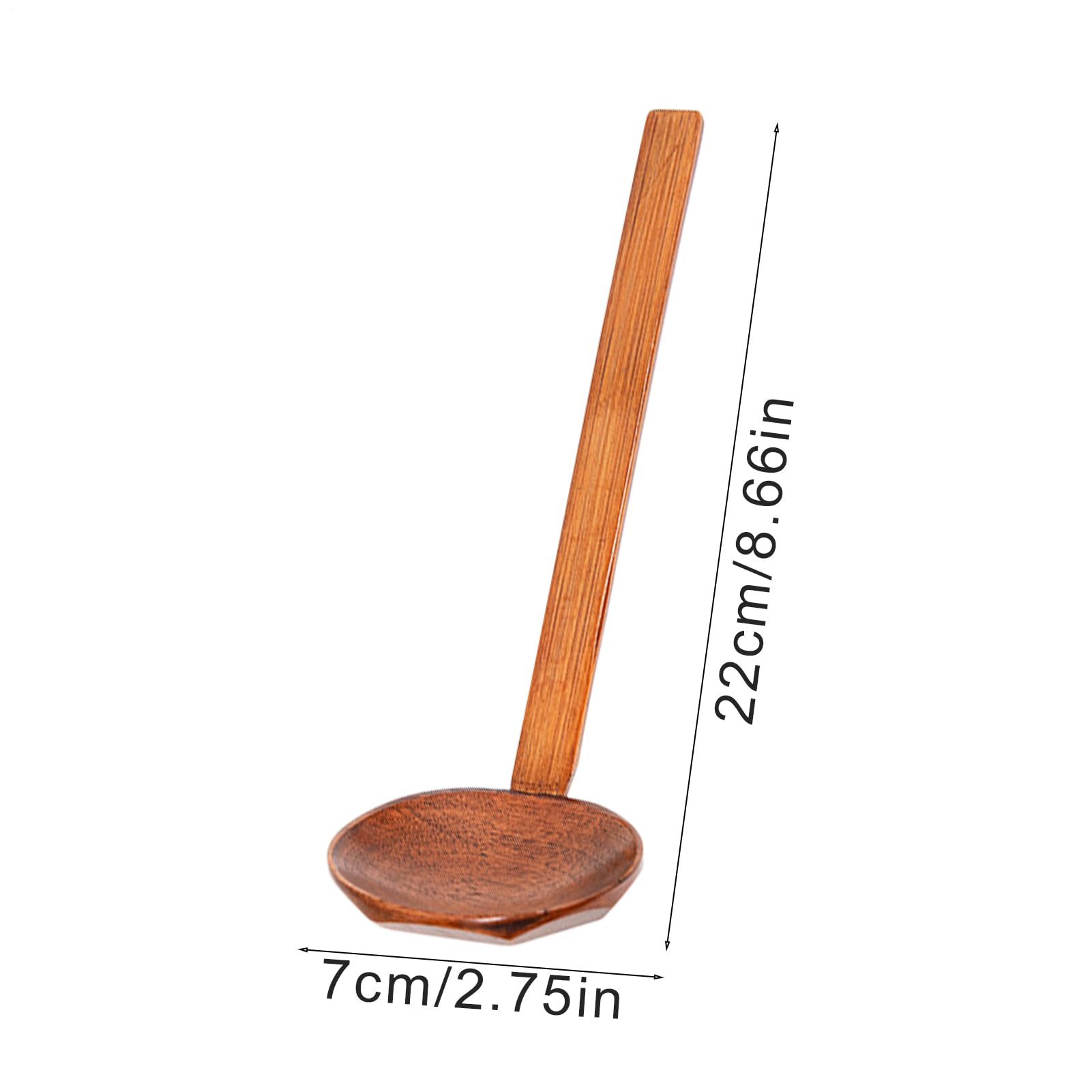 Cucchiaio in legno giapponese – Cucchiaio da portata con manico lungo, mestolo da portata per piatti di pasta e porzioni di brodo, posate con manico comodo, cucchiaio resistente al calore per la